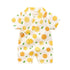 Summer short sleeve kimono baby breathable crepe print jumpsuit